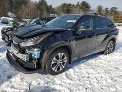 Salvage cars for sale at Mendon, MA auction: 2021 Toyota Highlander XLE