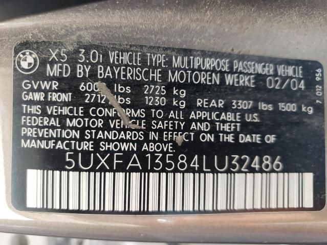 2004 BMW X5 3.0I