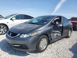 Salvage cars for sale at Temple, TX auction: 2013 Honda Civic HF