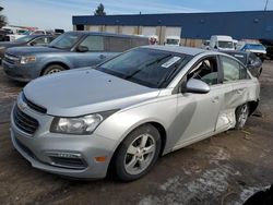 Salvage cars for sale at Woodhaven, MI auction: 2015 Chevrolet Cruze LT