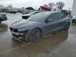 Salvage cars for sale at Sacramento, CA auction: 2021 Tesla Model 3