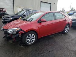 Salvage cars for sale from Copart Woodburn, OR: 2016 Toyota Corolla L