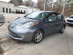 Salvage cars for sale at Hueytown, AL auction: 2015 Nissan Leaf S