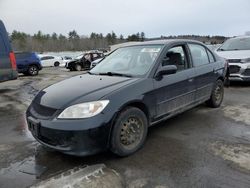 Salvage cars for sale at Windham, ME auction: 2004 Honda Civic LX