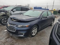 Salvage cars for sale at Woodhaven, MI auction: 2017 Chevrolet Malibu LS