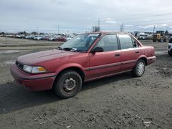 Salvage cars for sale at Eugene, OR auction: 1992 Toyota Corolla DLX