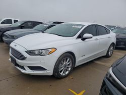 Salvage cars for sale at Wilmer, TX auction: 2017 Ford Fusion SE Hybrid