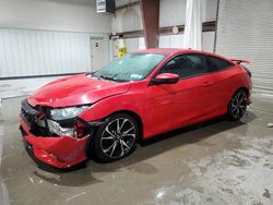 Salvage cars for sale at Leroy, NY auction: 2017 Honda Civic SI