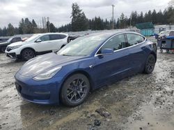 Salvage cars for sale at Graham, WA auction: 2018 Tesla Model 3