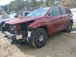 Toyota Highlander salvage cars for sale: 2018 Toyota Highlander SE