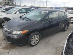 Vehiculos salvage en venta de Copart New Orleans, LA: 2012 Honda Civic LX