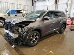 Salvage cars for sale at auction: 2016 Toyota Highlander XLE