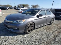 Salvage cars for sale at San Diego, CA auction: 2017 Honda Accord Sport