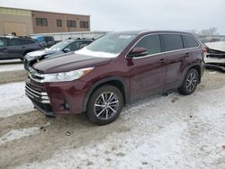 Salvage cars for sale at Kansas City, KS auction: 2019 Toyota Highlander SE