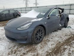 Salvage cars for sale at Elgin, IL auction: 2019 Tesla Model 3