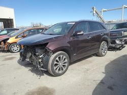 Salvage cars for sale at Kansas City, KS auction: 2015 KIA Sorento SX