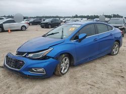 Salvage cars for sale at Houston, TX auction: 2016 Chevrolet Cruze LT