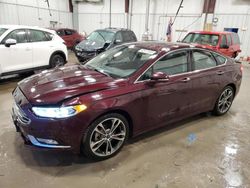 Salvage cars for sale at Franklin, WI auction: 2017 Ford Fusion Titanium