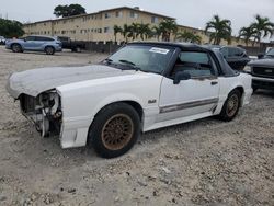 Salvage cars for sale at Opa Locka, FL auction: 1990 Ford Mustang GT