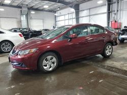 Salvage cars for sale at auction: 2013 Honda Civic LX