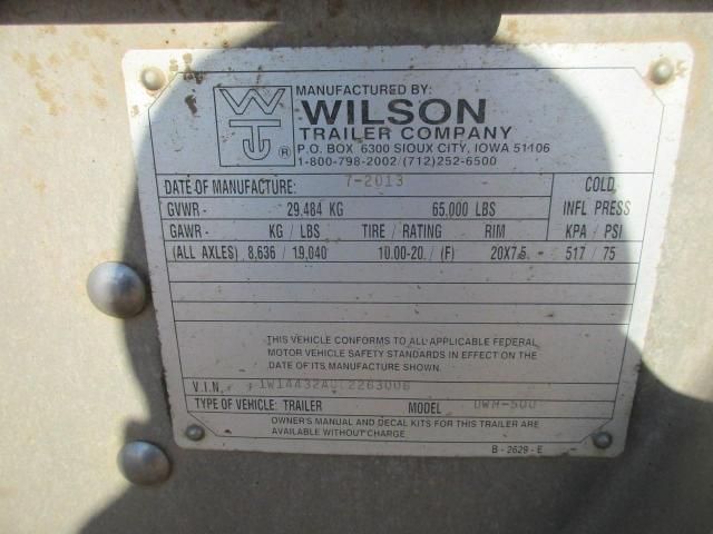 2014 Wilson DWH 500