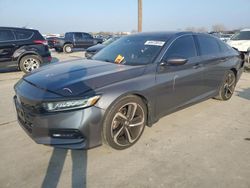 Salvage cars for sale at Grand Prairie, TX auction: 2018 Honda Accord Sport