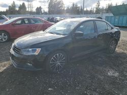 Salvage cars for sale at Graham, WA auction: 2016 Volkswagen Jetta Sport