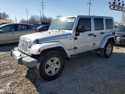 Salvage cars for sale at Columbus, OH auction: 2012 Jeep Wrangler Unlimited Sahara