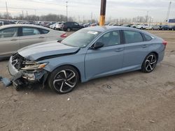 Salvage cars for sale at Woodhaven, MI auction: 2022 Honda Accord Sport