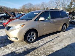 Salvage cars for sale at North Billerica, MA auction: 2012 Toyota Sienna LE