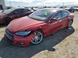 Salvage cars for sale at Tucson, AZ auction: 2015 Tesla Model S