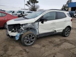 Salvage cars for sale from Copart Woodhaven, MI: 2019 Ford Ecosport SES