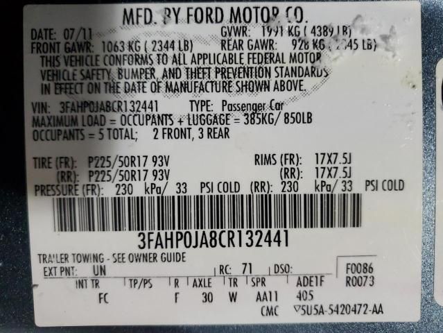 2012 Ford Fusion SEL