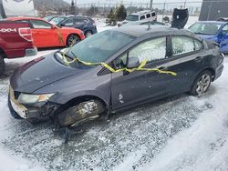 Salvage cars for sale from Copart Elmsdale, NS: 2013 Honda Civic LX