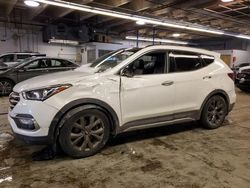 Salvage cars for sale at Wheeling, IL auction: 2017 Hyundai Santa FE Sport