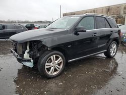 Salvage cars for sale at Fredericksburg, VA auction: 2012 Mercedes-Benz ML 350 4matic