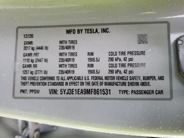 2021 Tesla Model 3