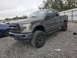 Salvage cars for sale at Riverview, FL auction: 2015 Ford F150 Super Cab