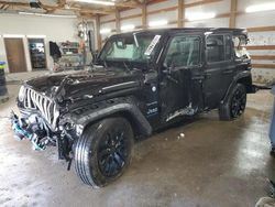 Salvage cars for sale at Pekin, IL auction: 2024 Jeep Wrangler Sahara 4XE