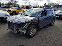 Salvage cars for sale at Woodburn, OR auction: 2015 Subaru Outback 2.5I Premium