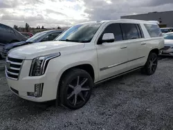 Salvage cars for sale at Mentone, CA auction: 2015 Cadillac Escalade ESV Premium