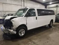 Salvage trucks for sale at Avon, MN auction: 2017 Chevrolet Express G3500 LT