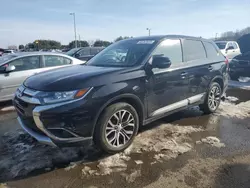 Salvage cars for sale at East Granby, CT auction: 2017 Mitsubishi Outlander SE