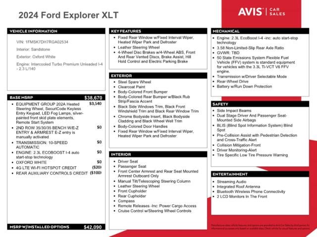 2024 Ford Explorer XLT