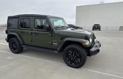 Salvage cars for sale at Austell, GA auction: 2021 Jeep Wrangler Unlimited Sahara 4XE