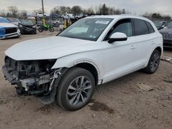 Salvage cars for sale at Chalfont, PA auction: 2021 Audi Q5 Premium