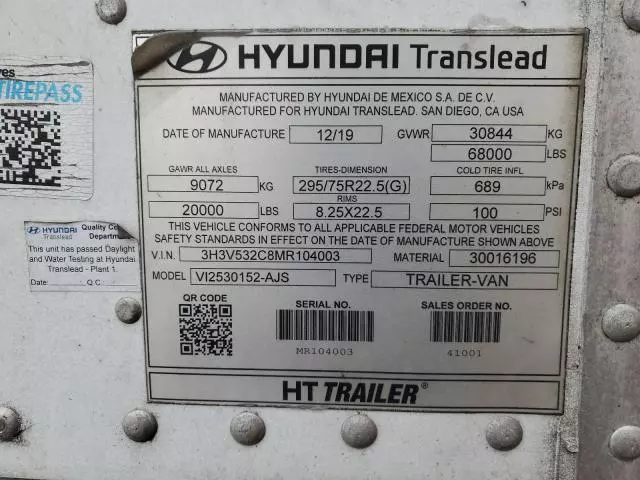 2021 Hyundai 53FT Trailer