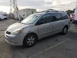 Salvage cars for sale at Hayward, CA auction: 2004 Toyota Sienna CE