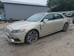 Lincoln Continental Vehiculos salvage en venta: 2017 Lincoln Continental Select