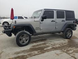 Salvage cars for sale at Grand Prairie, TX auction: 2017 Jeep Wrangler Unlimited Sport